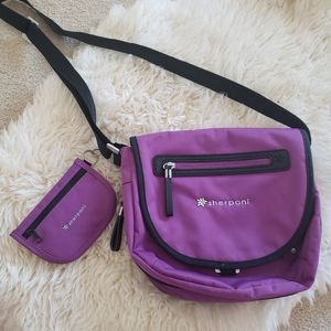 Purple Sherpani Crossbody Purse with Card Holder